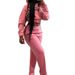 New Fashion Casual Women's Sweater Two-piece Zipper Hooded Pants Set_ecoleips.com
