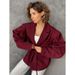 In-stock Solid Color Fashionable Lapel Waist-tied Blazer 2025 Early Autumn European And American Cross-border New Style_ecoleips.com