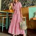 Cross-border Foreign Trade Summer New French-style With A Turn-down Collar, Striped Color-blocking, Waist-cinching,_ecoleips.com