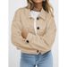 Women's Short Fashion Casual Jacket Faux Suede Autumn Winter New 2025 European American Cross Border Trade_ecoleips.com