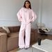 Women's Clothing Casual Cotton Blend Zip-Up Hoodie With Drawstring Wide-Leg Pants Two-Piece Set - Comfortable Streetwear Outfit For Everyday Wear_ecoleips.com