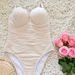 Shell Texture Women's One-Piece Swimsuit Bikini Beach Hot Spring Bathing Suit – High Elasticity & Quick Dry_ecoleips.com