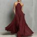 Women's Elegant Backless Hollow Long Dress Fashion Hight Waist Solid Swing Dresses Sexy Halter Sleeveless Vacation Party Dress_ecoleips.com