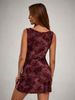 Romantic Women's Dress Skinny Fashion Rose Print Sleeveless Slim Daily Party Commuter_ecoleips.com