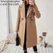 "Women's Classic Mid-Length Coat – Stylish Winter Overcoat With Large Lapel & Button Pockets, Elegant & Warm Outerwear"_ecoleips.com