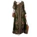 Women's Comfortable Breathable Printed Maxi Dress Southeast Asian Style Cross Border Exclusive Summer Wear Regular Fit_ecoleips.com