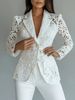 "Women's Slim Fit Printed Blazer Jacket Long Sleeve Office Casual Polyester Blazer For Autumn"_ecoleips.com
