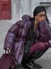 Women's Winter Puffer Jacket - Zip Front Quilted Coat With Adjustable Waist New Shirt Burgundy Zipper Waist Cotton Jacket Cotton Jacket_ecoleips.com