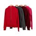 Women's Slim Fit Full Zipper Fleece Lined Hooded Cardigan Sweatshirt Casual Sports Jacket_ecoleips.com