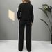 Women's Style High-Waisted Color Block Two-Piece Set Spring Summer Casual Long-Sleeved Top_ecoleips.com