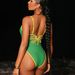 Summer Sexy Backless One Piece Swimsuit European And American Style Cross Border Slim Fit Hot Girl Women's Swimwear in Stock_ecoleips.com