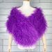 K Long Haired Fur Shawl Nightclub Faux Fur Cape, Fur Dress, Camisole_ecoleips.com