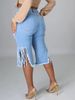 New, Tassel, Elastic Rips, Jeans, Trousers, Women_ecoleips.com