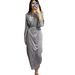 Women's Clothing Women's Long Satin Dress With Chain Detailing Elegant Waist Cinching Solid Color Style Spring Dress_ecoleips.com
