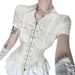 Women's Slim Fit Punk Shirt XS26075 Base Layer Top Versatile Street Style Subculture New Arrival_ecoleips.com