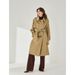 Shenghong 25 Spring New Elegant Chic Classic Commuter Slimming Daily Casual Mid-Length Trench Coat 13301_ecoleips.com