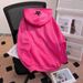 Women’s Half-Zip Fleece Sweatshirt – Oversized Pullover (Rose Red/White, XS-XXL)_ecoleips.com