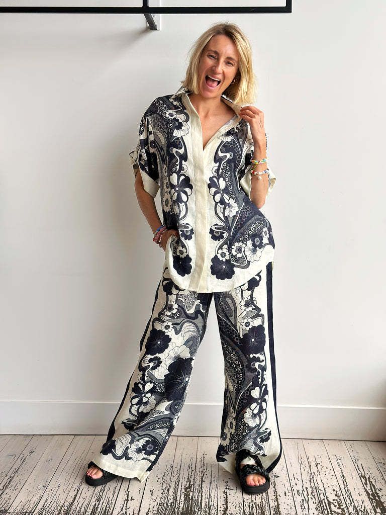 Women's Clothing Fashion Linen Short Sleeved Temperament Casual Loose Suit_ecoleips.com