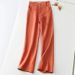Suitable For All Seasons Italian High-Waisted Slimming Wide-Leg Casual Straight-Leg Linen Long Pants For Women_ecoleips.com