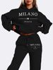 Milano plus Size Velvet Sweatshirt Set European And American Trendy Large Hoodie And Pants Set Ready to Ship Same Day_ecoleips.com