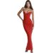 New European American Style Sexy Slim-fit Deep V-neck Bodycon Long Dress With Corset Bustier And Fishtail Hem For Women_ecoleips.com
