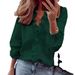 Elegant Ruffle Blouse Women's Loose Fit Long Sleeve Shirt - Casual Office Tops With Flounce Detail, Plus Size Friendly_ecoleips.com