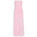 Women's Clothing Summer Women's Sexy Fashion Patchwork Mesh Strapless Slimming Dress For Formal & Casual For Women_ecoleips.com