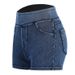 Women's Clothing Denim Sports Yoga Shorts Women's Tight Elastic High Waist Hip Lifting Pilates Aerobics Abdomen Fitness Pants New_ecoleips.com