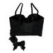 Women's Clothing Flower Tassel Design Outer Wear Fishbone Bra Slim Fit With Coasters Camisole_ecoleips.com
