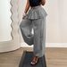 2026 Women's High-Waisted Wide Leg Pants Spring Summer Fashion Plaid Design With Hip Curtains And Jogger Style_ecoleips.com