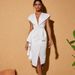 Women's Clothing Small Dress Space Layer Temperament Elegant V Neck Worry Free Slim Slit Dress_ecoleips.com