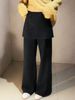 K Thick And Detachable Fart Curtain Casual Pants With A Sense Of Design, Women's New Layering Style, Slimming And Flared Pants_ecoleips.com