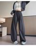 Lamb Wool Black Sweatpants Women's Autumn And Winter 2025 New Large Size Fat Mm Thermal Cotton Pants Banana Sports Wide-leg Pants_ecoleips.com