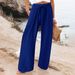 Classic Solid Color Relaxed Fit Casual Pants - No Drawstring Hem, Soft Stretch Polyester Blend, Multiple Colors & Extended Sizes (S-5xl)_ecoleips.com