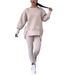 Women's Clothing Irregular Long Sleeved Printed Sweatshirt Leggings Suit_ecoleips.com