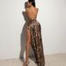 2024 Summer New Fashion Printed Slim Backless Chain Strap Midi Dress For Women Wholesale_ecoleips.com