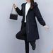 Women's Thickened Fleece-Lined Hooded Trench Coat, Long Loose Fit Casual Windbreaker, Warm Winter Jacket For Students & Office Wear_ecoleips.com