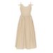 Cross-Border Pure Cotton V-Neck Strap For Women, European And American Style, 2025 Spring New Elegant Sexy Tie Backless_ecoleips.com