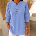 Corduroy Button-Down Shirt – Relaxed Fit V-Neck Blouse For Women, Soft & Stylish (Wine Red/Navy/Black, S-Xxxl)_ecoleips.com
