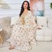 Modest Abaya Dress Luxury Embroidered Abaya Dress Set With Beaded Neckline – Elegant Two-Piece Maxi Dress For Women, Modest Evening Gown_ecoleips.com