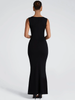Mozision Square Collar Sleeveless Sexy Maxi Dress For Woman Fashion Spring Summer New High Waist Bodycon Club Party Long Dress_ecoleips.com