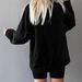 Oversized Denim Jacket For Women – Classic Loose Fit, Long Sleeve, Multiple Colors (Black, Navy, Light Blue, White) – Casual & Streetwear Essential_ecoleips.com