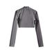 ISN Blogger Sun Protection 2026 Autumn New European And American Street Style Short Long-sleeve Top Women's Cardigan_ecoleips.com