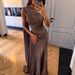 Spring/Summer Women's Pleated Ribbon Satin Evening Gown Style_ecoleips.com