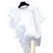Women's Trendy Korean Style Round Neck Short Sleeve T-Shirt Irregular Ruffle Patchwork Loose Casual Top_ecoleips.com