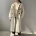 Women's Clothing Clear Black Beltless Double Breasted Winter Elegant Splicing Trench Coat For Women In Long Style With British Style C18018_ecoleips.com