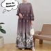 Women's Comfortable Breathable Maxi Dress Southeast Asian Style Cross Border Exclusive Print Design for Casual Wear_ecoleips.com