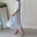 2026 Summer New European And American Women's Clothing, Fashionable And Elegant V-neck Printed Lace Splicing Dress_ecoleips.com