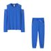 Women's Off-Shoulder Beaded Long Sleeve Sporty Crew Neck Casual Set Solid Color Plus Size Autumn Winter_ecoleips.com