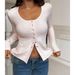 Diyun European And American Y2K Hot Girl Solid Color Long Sleeve Cardigan Sweater Women's Clothing 2025_ecoleips.com